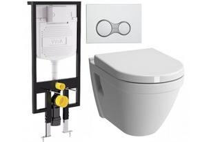Унитаз подвесной КОМПЛЕКТ Vitra S50 с инталляцией, кнопкой, сиденьем м/лифт