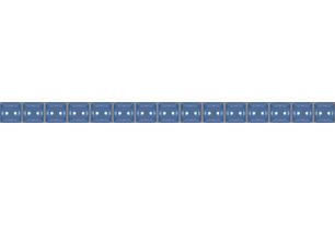 Stripes Бордюр бусинка синий 1,3х20