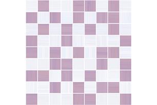 Stripes Мозаика лиловый+серый 30х30