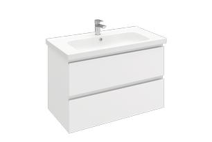 Тумба подвесная ELECTRA 90 под умыв-к Creavit Ideal 90, белый глянец, LE-WCAB-90-101