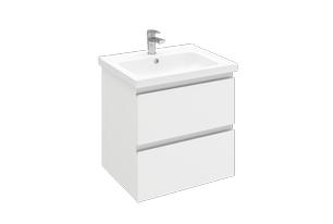 Тумба подвесная ELECTRA 70 под умыв-к Creavit Ideal 70, белый глянец, LE-WCAB-70-101