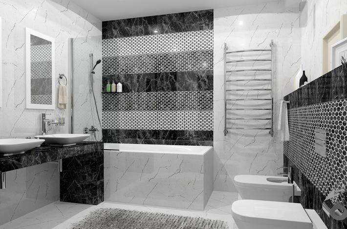 Дизайн ванной комнаты в Минске. Керамическая плитка дизайн