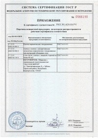 Сертификат соответствия на плитку с декором (оборот)