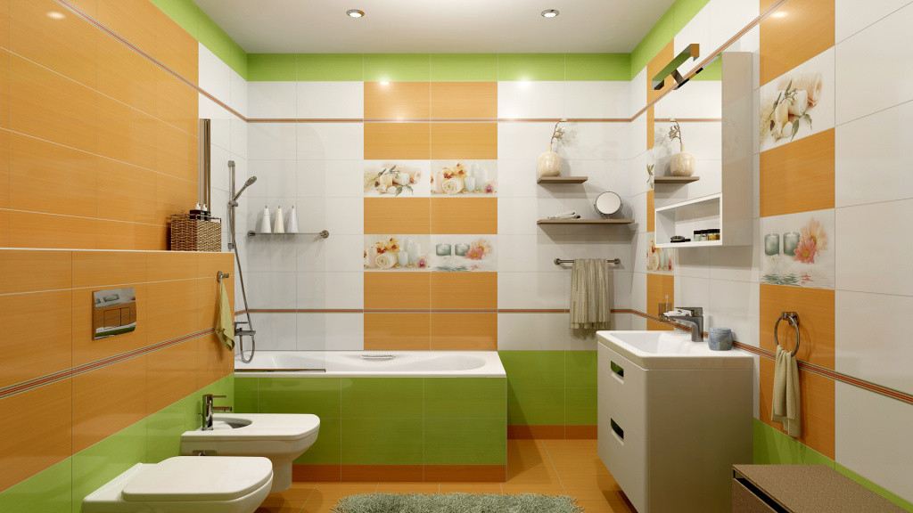 Оранжевая ванная комната — 75 лучших фото идей яркого цветового сочетания