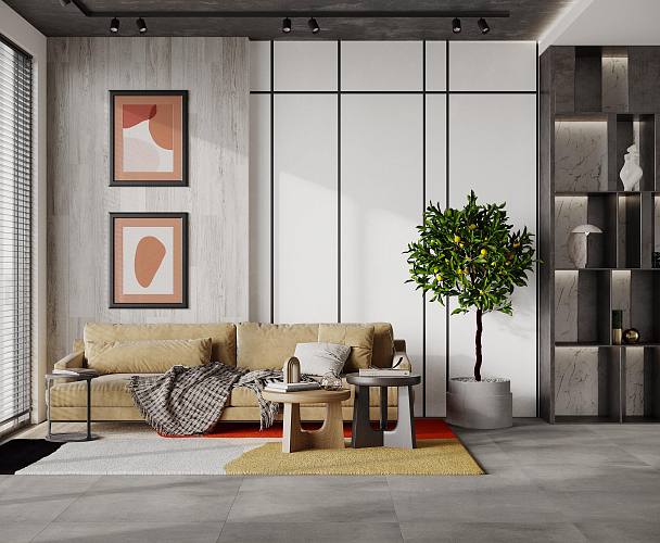 Sahara Dark Grey Керамогранит 80х80 Лаппатированный