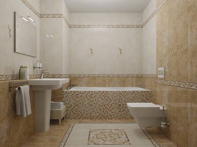 Illyria beige Вставка напольная 5х5