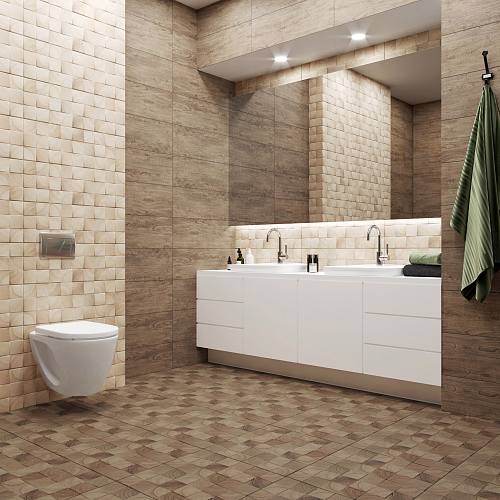 Шиен 4 Плитка настенная коричневый 25х75