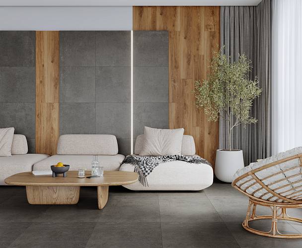 Smart Gris Керамогранит серый SG50001820R 59,5х119,1 Матовый Структурный