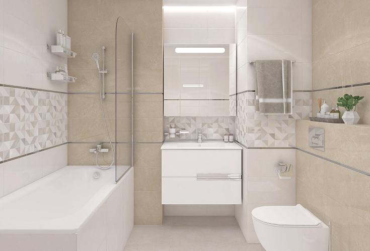 Slim Плитка настенная светлый 34071 25х50