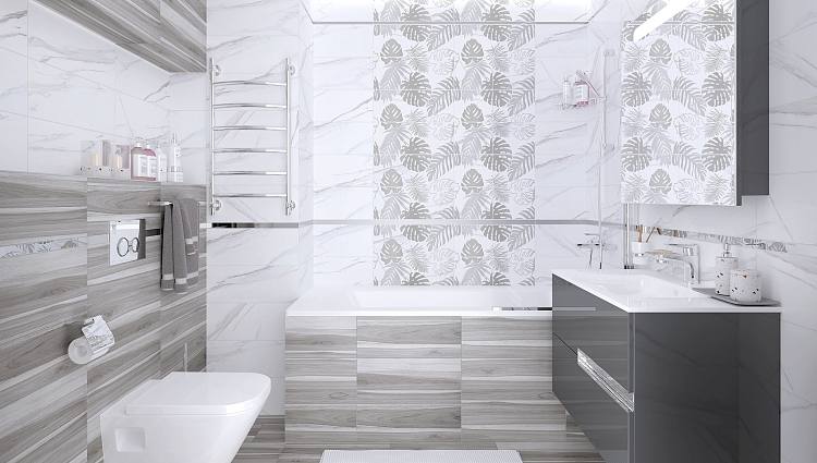Elegance Декор-1 белый 20х50