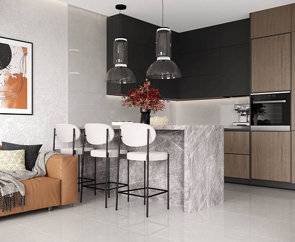 French Smoke Керамогранит светло-серый 60x60 Полированный