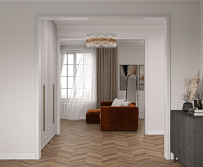 Wood Lux Walnut Chevron M