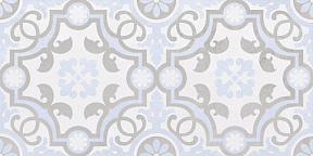 Depo Плитка настенная узор голубой 34017 25х50